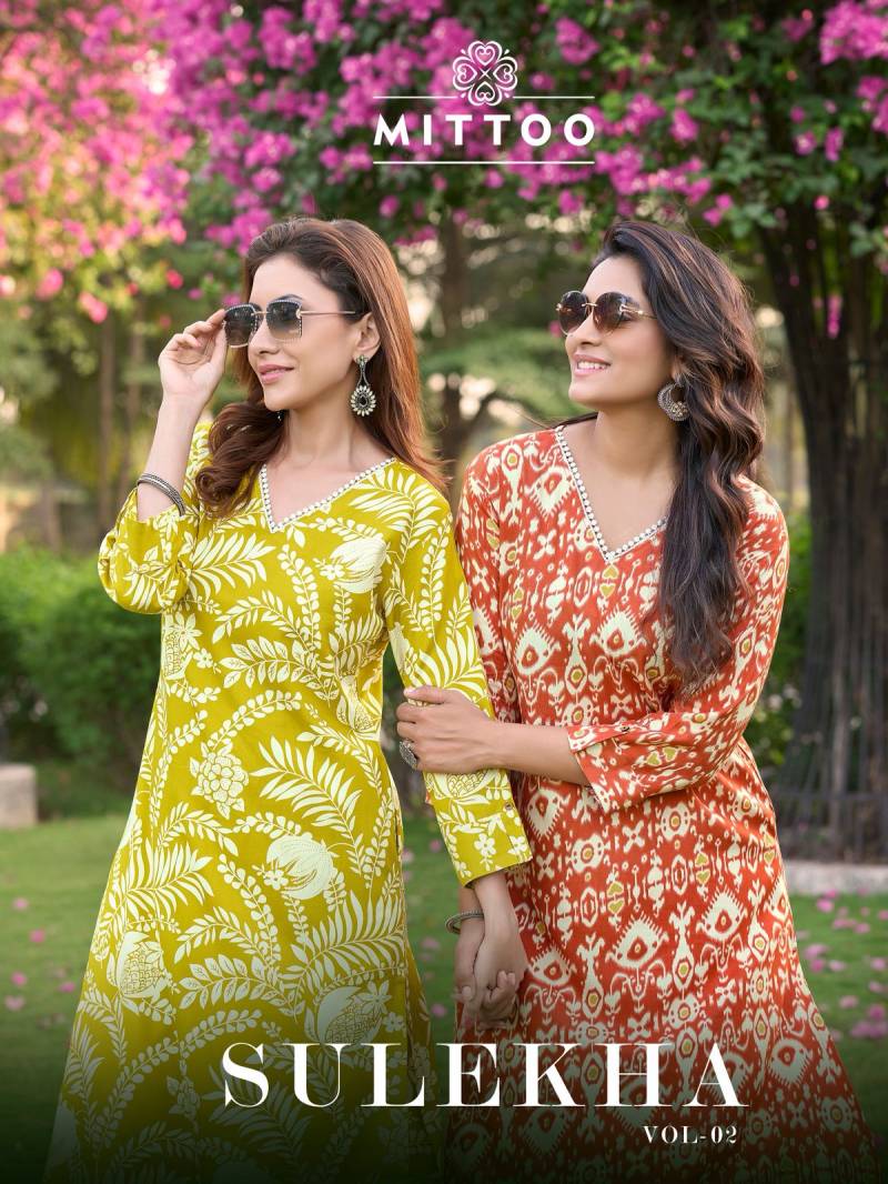Mittoo Sulekha Vol 2 Printed Kurti With Bottom Collection