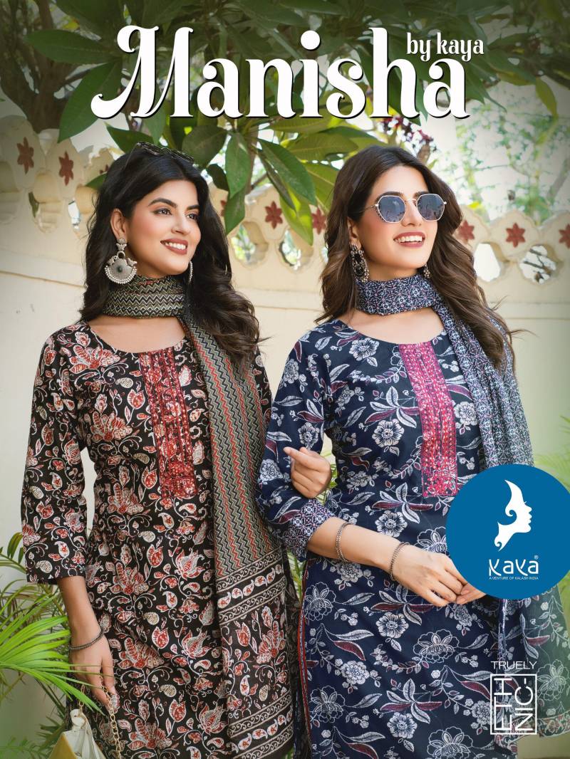 Kaya Manisha Printed Kurti Pant With Dupatta Collection