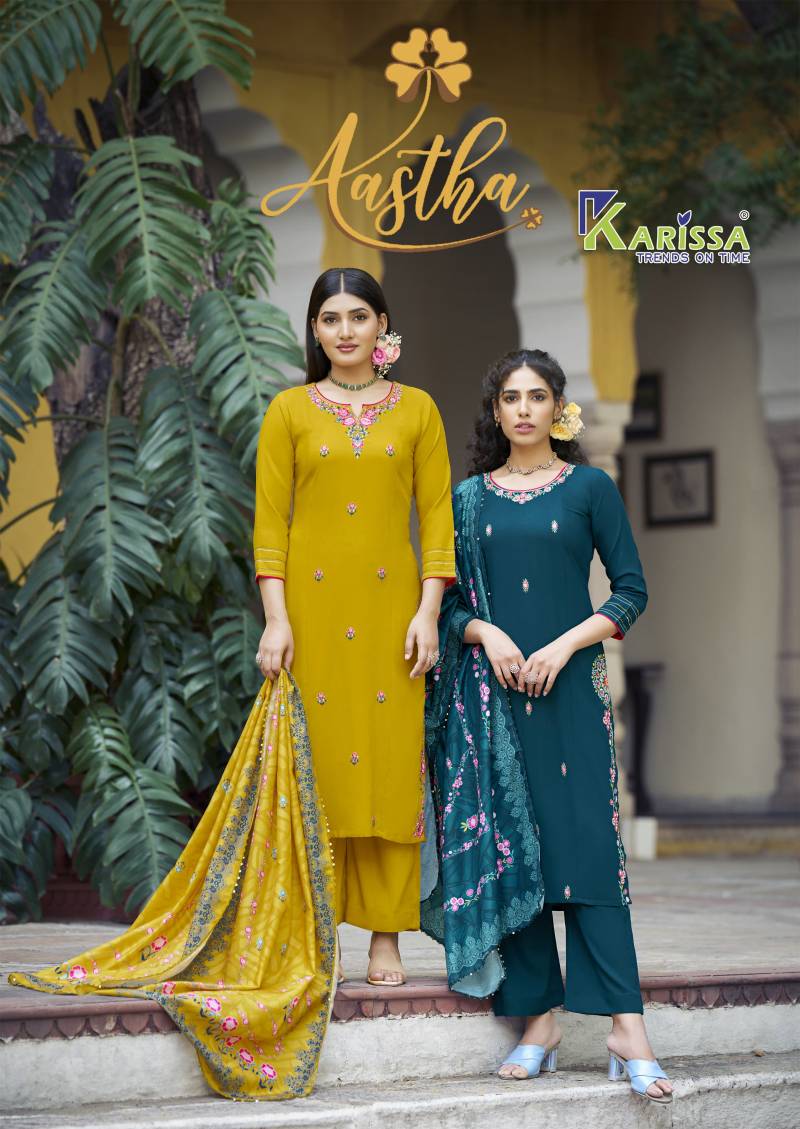 Karissa Aastha Designer Kurti Bottom With Dupatta Collection