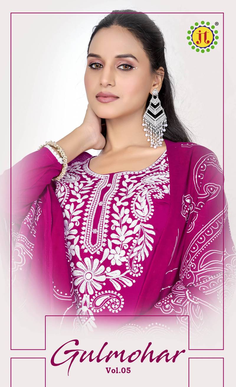 Jt Gulmohar Vol 5 Embroidered Dress Material Collection