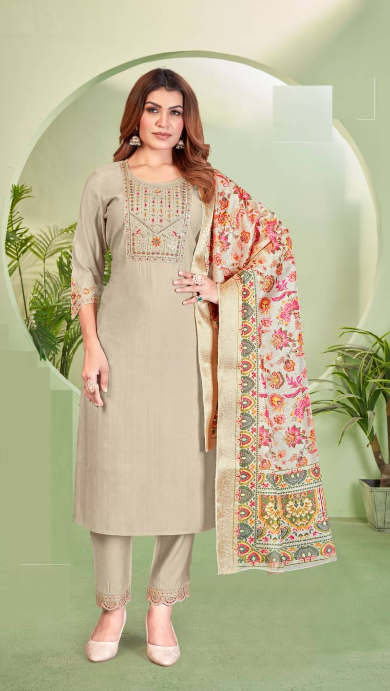 Alinee 173 To 177 Designer Kurti Bottom With Dupatta Collection