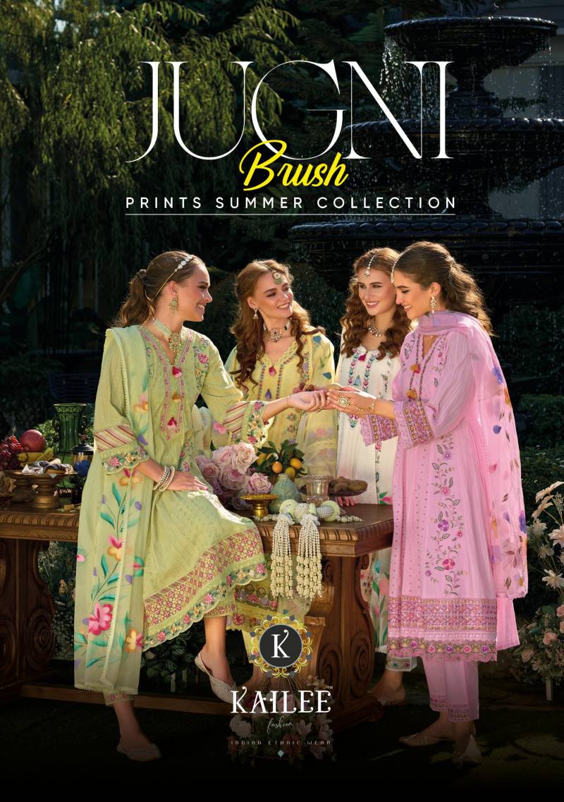 Kailee Jugni Schiffli Designer Kurti Bottom With Dupatta Collection