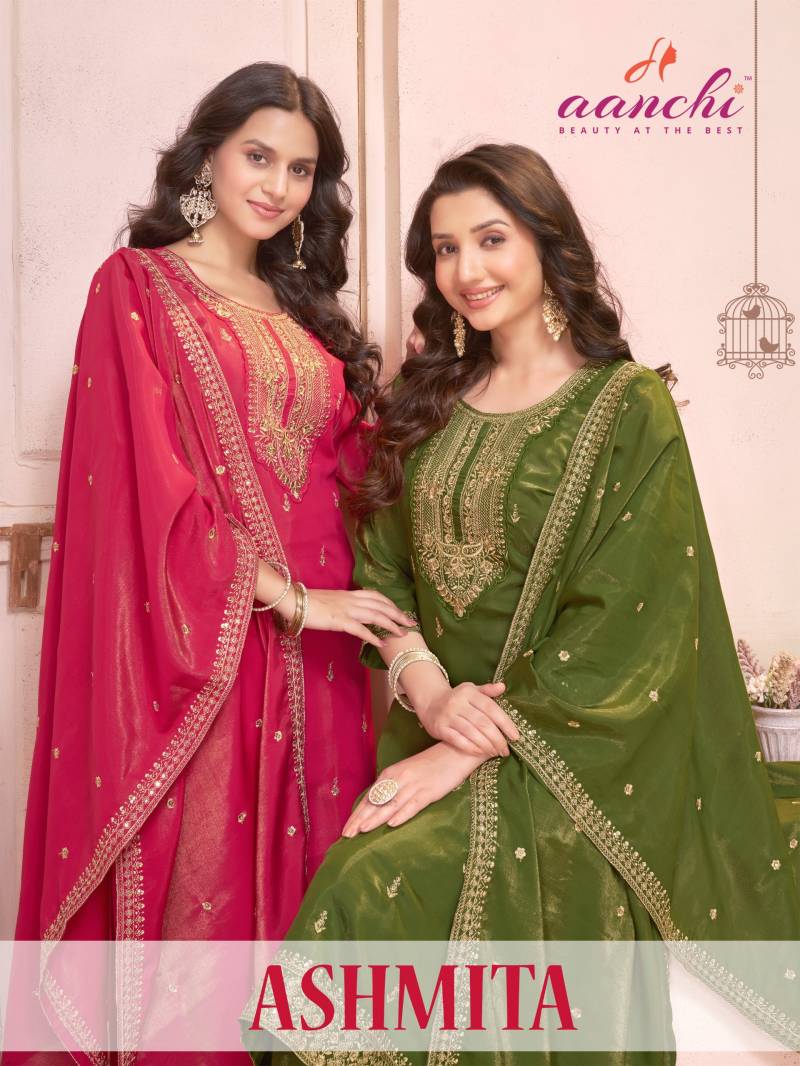 Aanchi Ashmita Roman Designer Kurti Bottom With Dupatta Collection