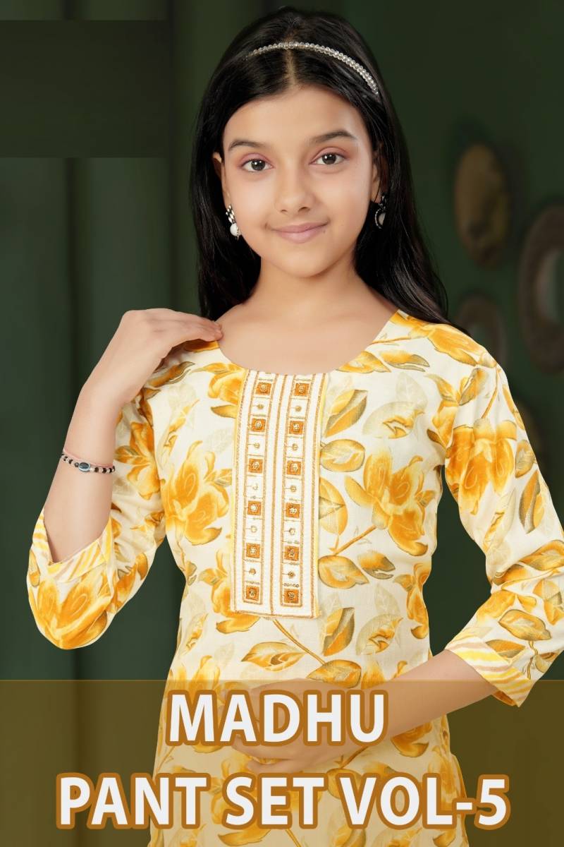 Madhu Pant Set Vol 5 Printed Daily Wear Kids Wear Collection