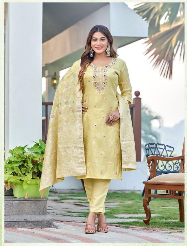 Naisha K 74 Meena Butti Designer Kurti Bottom With Dupatta Collection