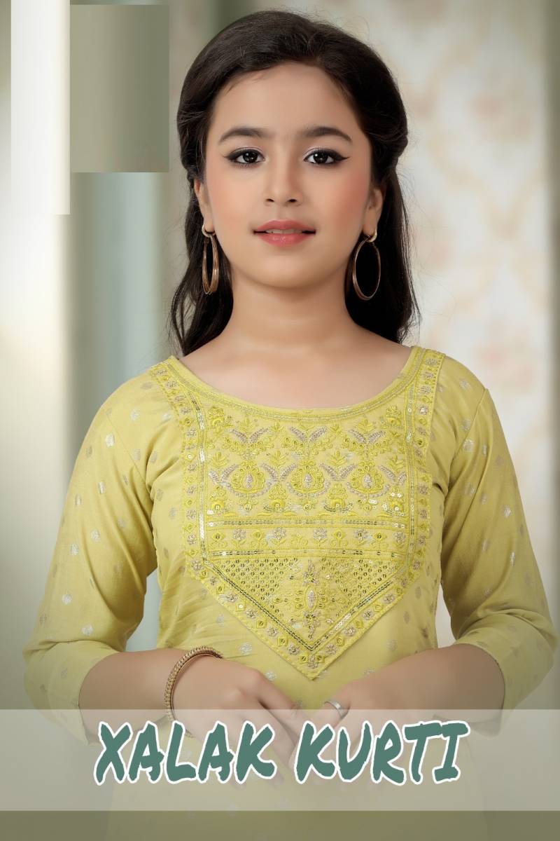 Xalak Kurti 9048 Roman Kids Kurti Collection