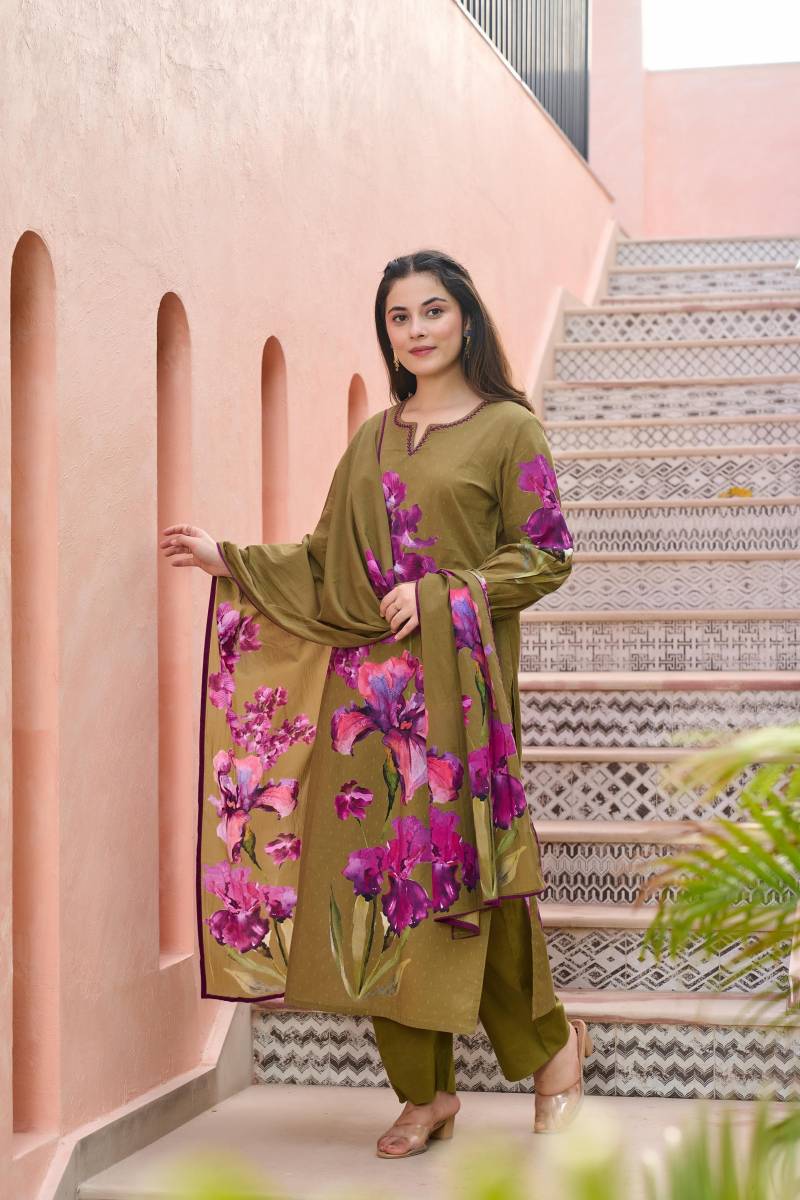 Naisha K 83 Printed Kurti Bottom With Dupatta Collection