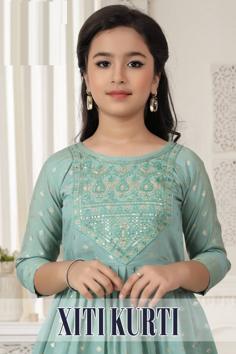 Xiti Kurti 9049 Shimmer Kids Girls Kurti Collection