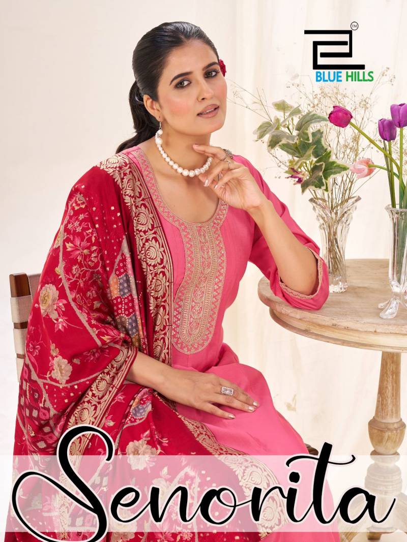 Blue Hills Senorita Silk Anarkali Kurti Bottom With Dupatta Collection