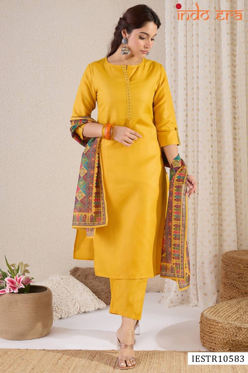 Indo Era 2574 Cotton Casual Wear Kurti Bottom With Dupatta Collection