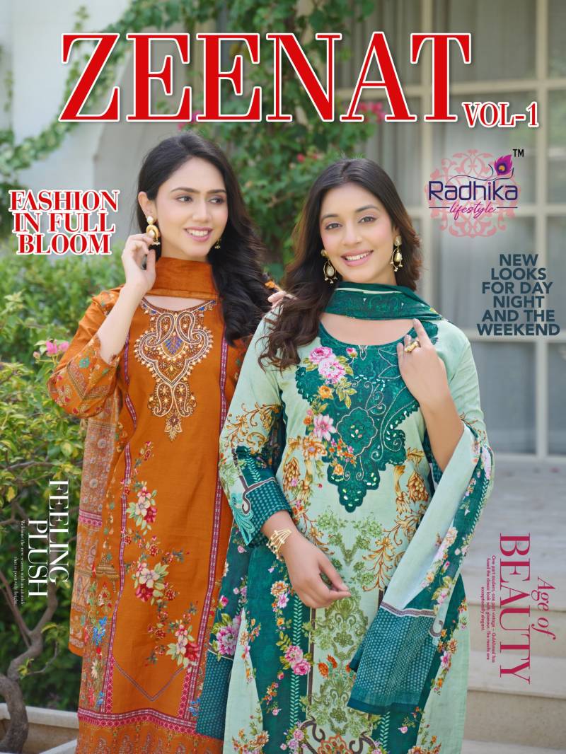 Radhika Zeenat Vol 1 Printed Kurti Bottom With Dupatta