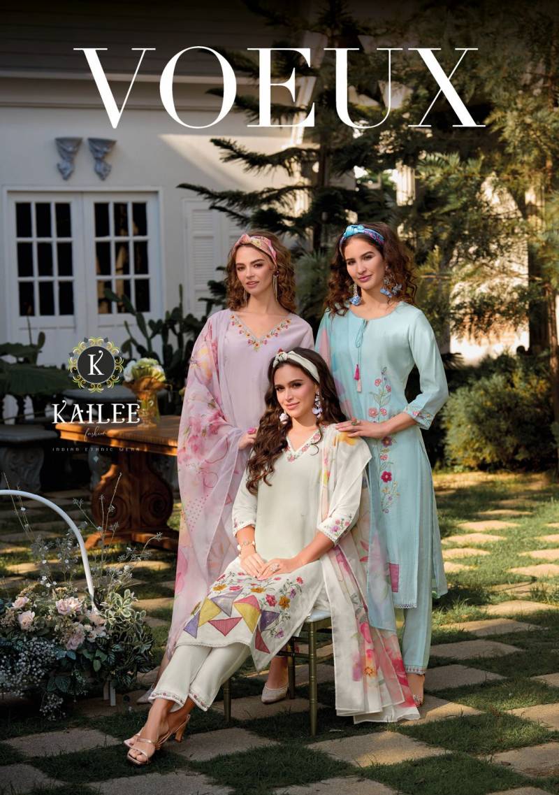 Kailee Voeux Viscose Designer Kurti Bottom With Dupatta Collection