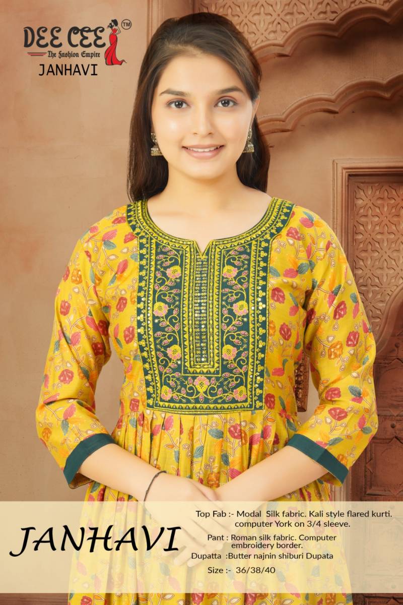 Deecee Janhavi Modal Silk Girls Readymade Dress Collection