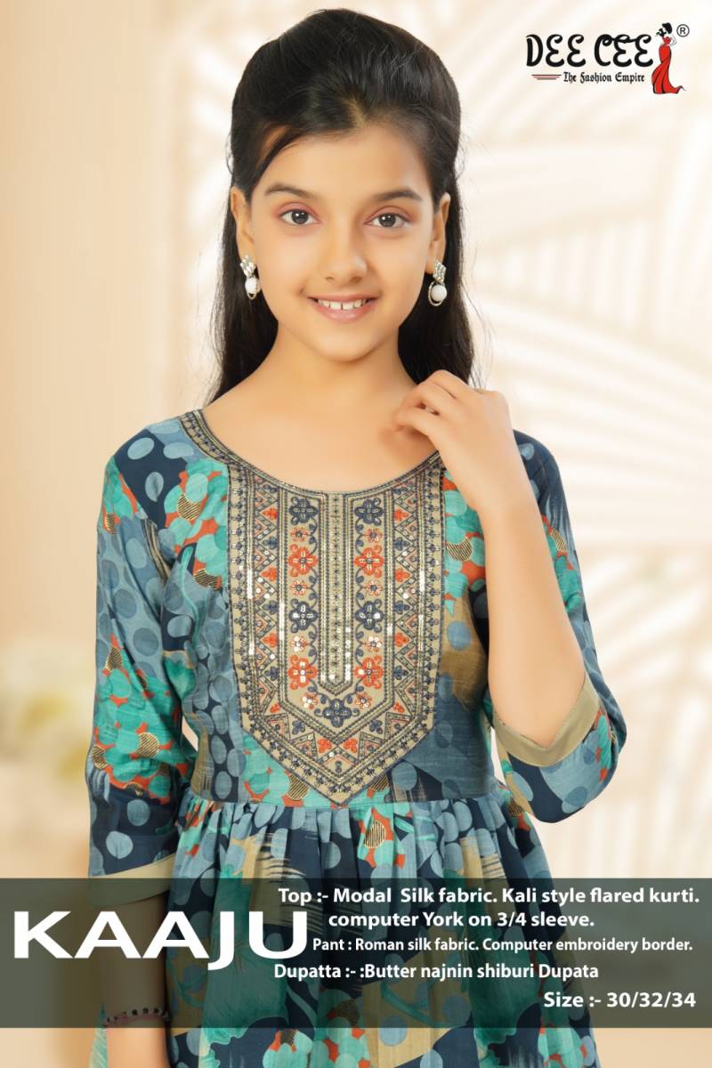 Deecee Kaaju Printed Modal Silk Girls Kurti Sets Collection
