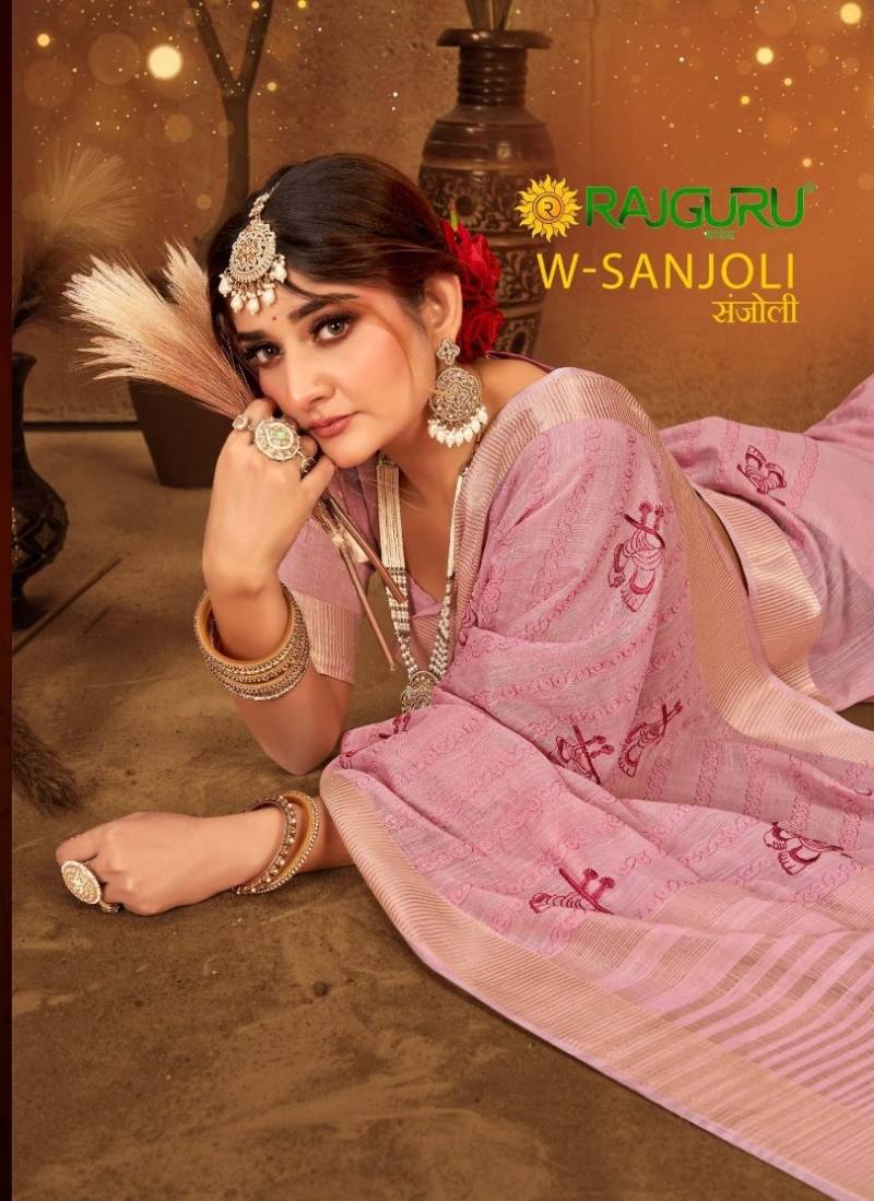 Rajguru Sanjoli Festive Wear Designer Saree Collection