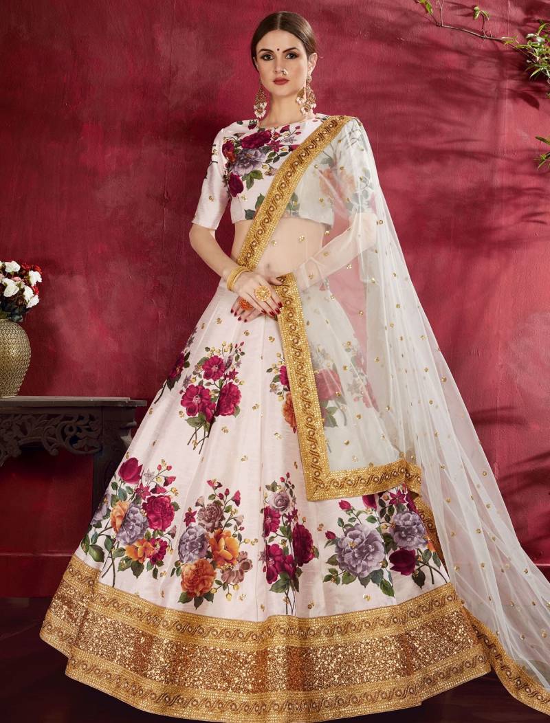 Zeel Carnations Vol 1 Embroidery With Printed Designer Lehenga Choli