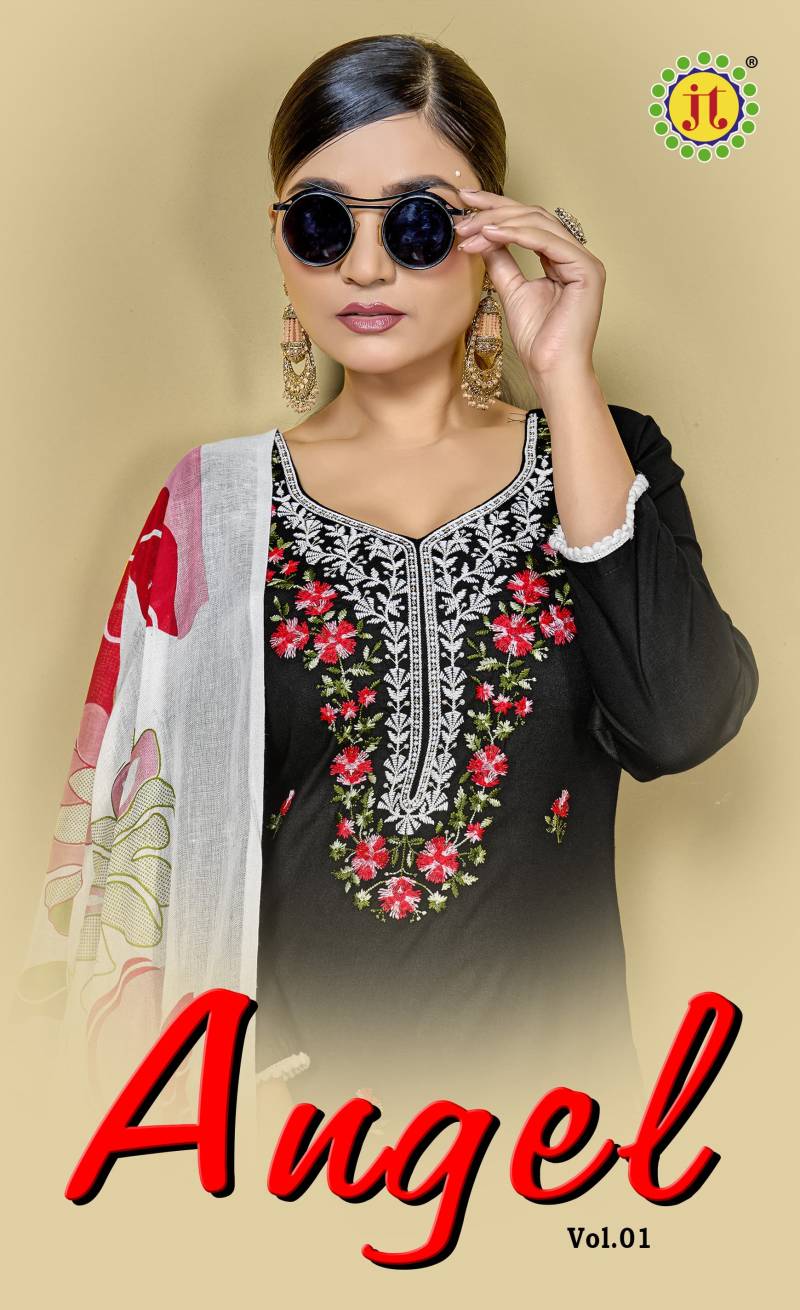 Jt Angel Vol 1 Embroidered Designer Dress Material Collection