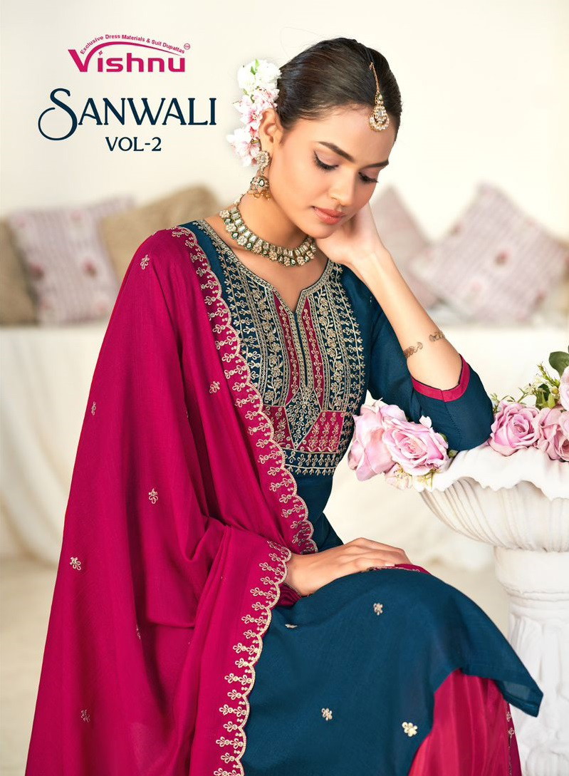 Vishnu Sanwali Vol 2 Silk Designer Dress Material Collection