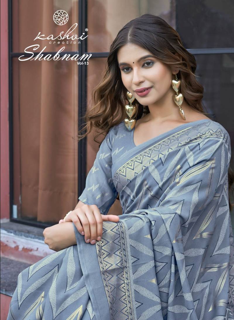 Kashvi Shabnam Vol 13 Printed Saree Collection