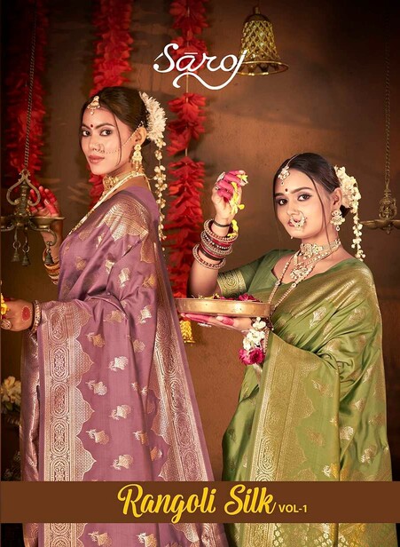 Saroj Rangoli Silk Vol 1 Designer Rich Pallu Silk Saree Collection
