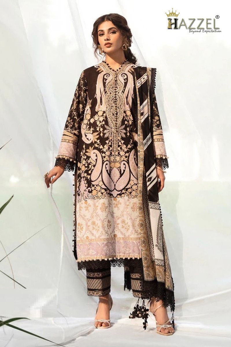 Hazzel Sana Safinaz 0345 Pakistani Salwar Suits Cotton Dupatta