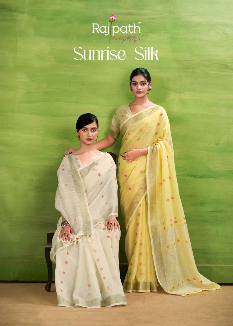 Rajpath Sunrise Silk Linen Sarees Collection