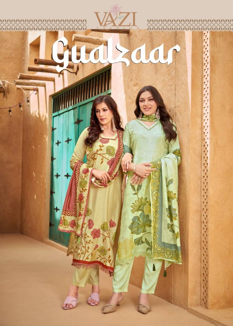 Vazi Gualzaar Designer Printed Kurti Bottom With Dupatta