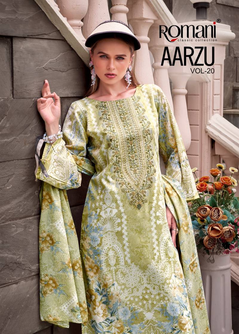 Romani Aarzu Vol 20 Cotton Printed Designer Dress Material Collection