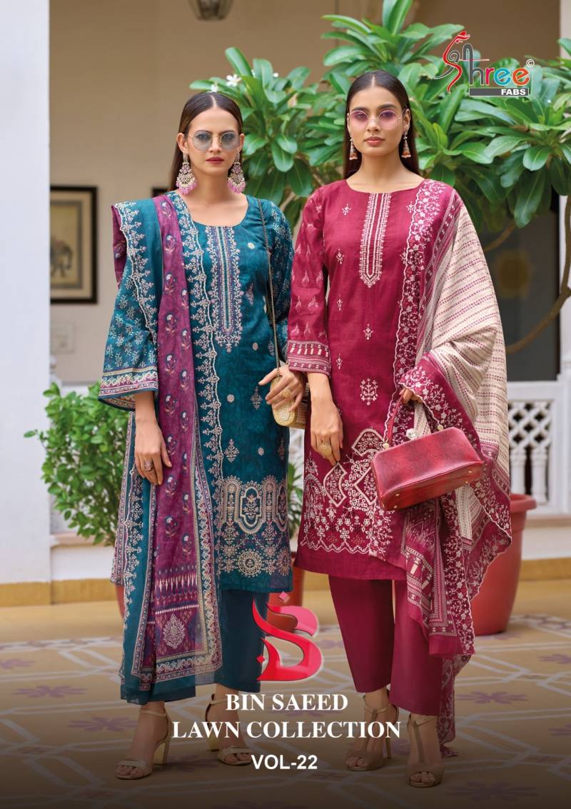 Shree Bin Saeed Lawn Collection Vol 22 Cotton Pakistani Suits Collection