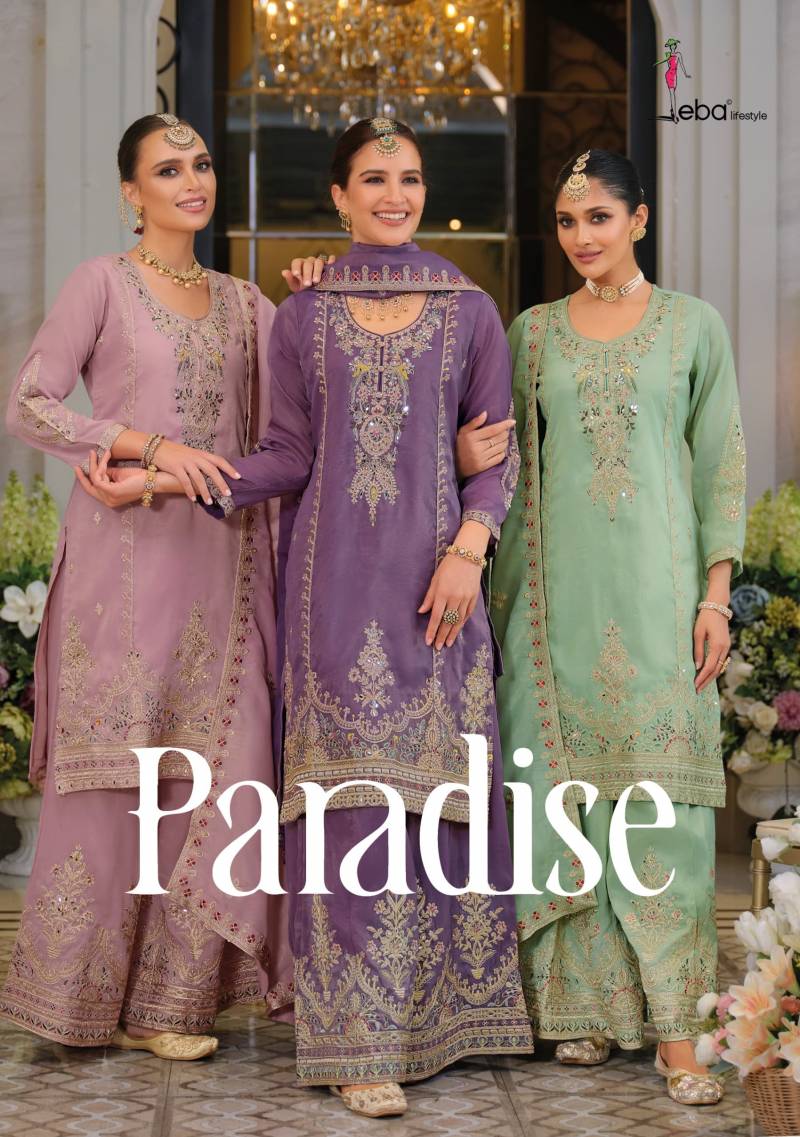 Eba Paradise Embroidered Wedding Wear Ready Made Suits Collection