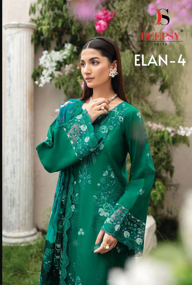 Deepsy Elan 4 Embroidery Cotton Pakistani Salwar Kameez Collection