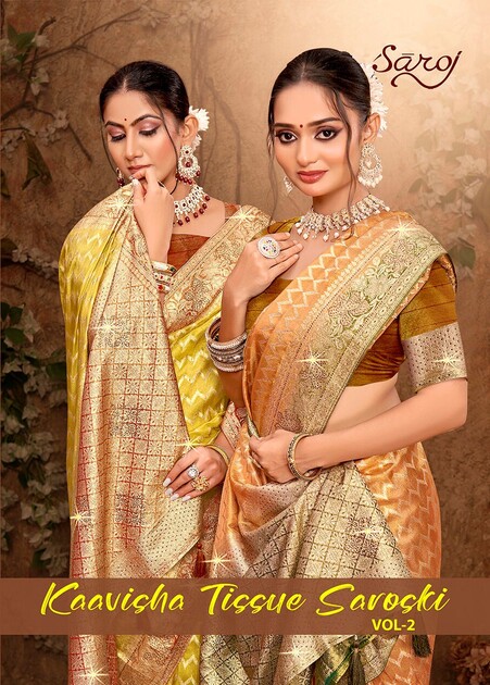 Saroj Kavisha Tissue Saroski Vol 2 Silk Festive Wear Sarees