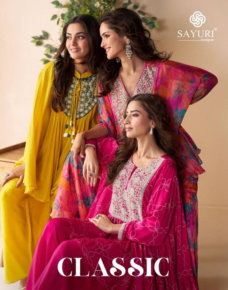 Sayuri Classic Designer Silk Indo Western Collection