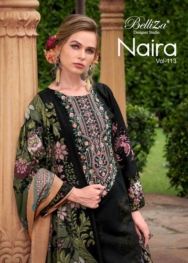 Belliza Naira Vol 113 Cotton Designer Dress Material Collection