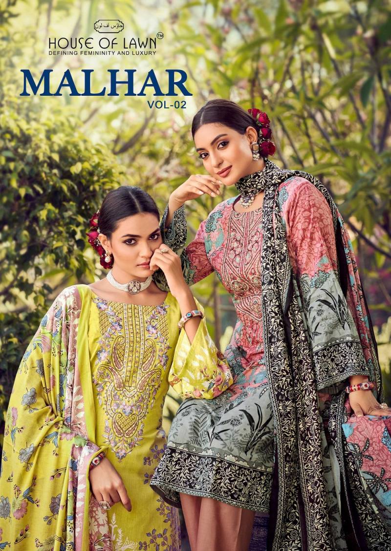 House Of Lawn Malhar Vol 2 Cotton Pakistani Dress Material Collection