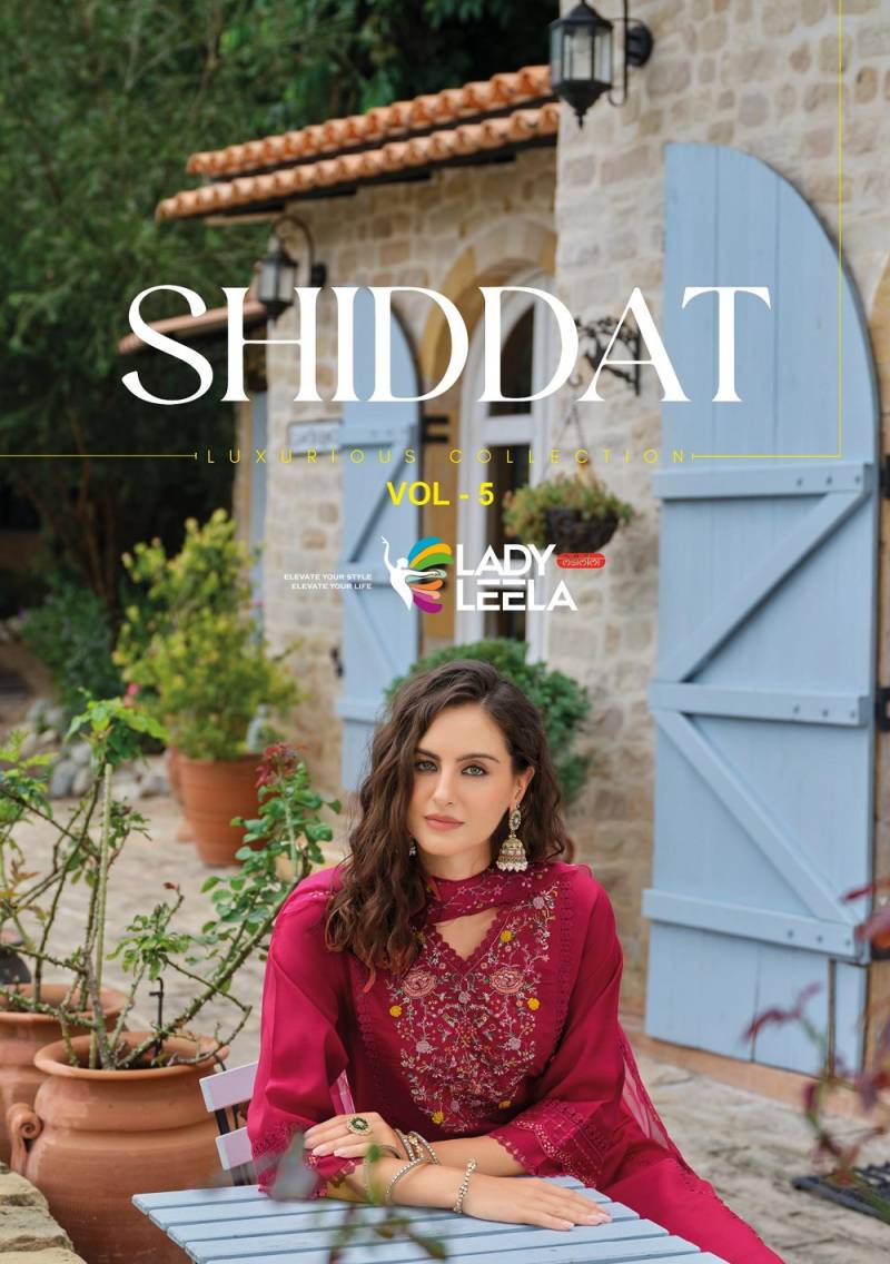 Lady Leela Shiddat Vol 5 Designer Kurti Bottom With Dupatta Collection