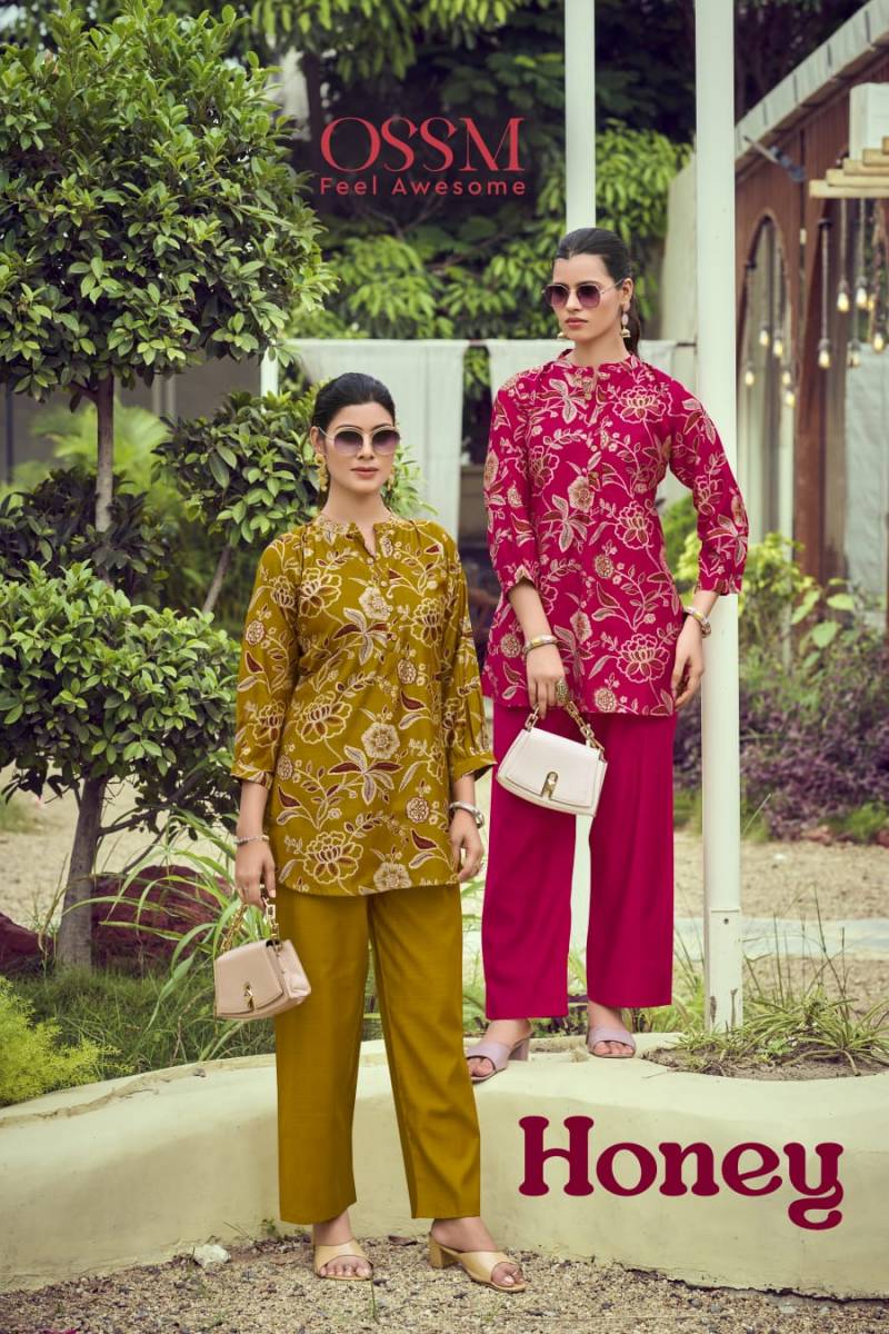 Ossm Honey Vatican Printed Co Ord Set Collection