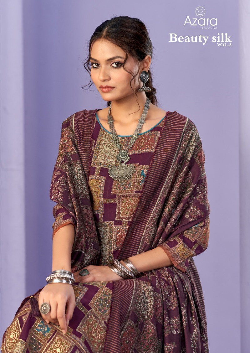 Radhika Azara Beauty Silk Vol 3 Designer Printed Dress Material Collection