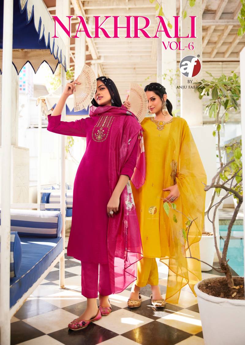 Af Nakhrali Vol 6 Designer Kurti Bottom With Dupatta Collection