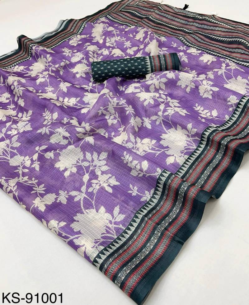 Rajyog Kota Silk with Floral Printed Saree Collection