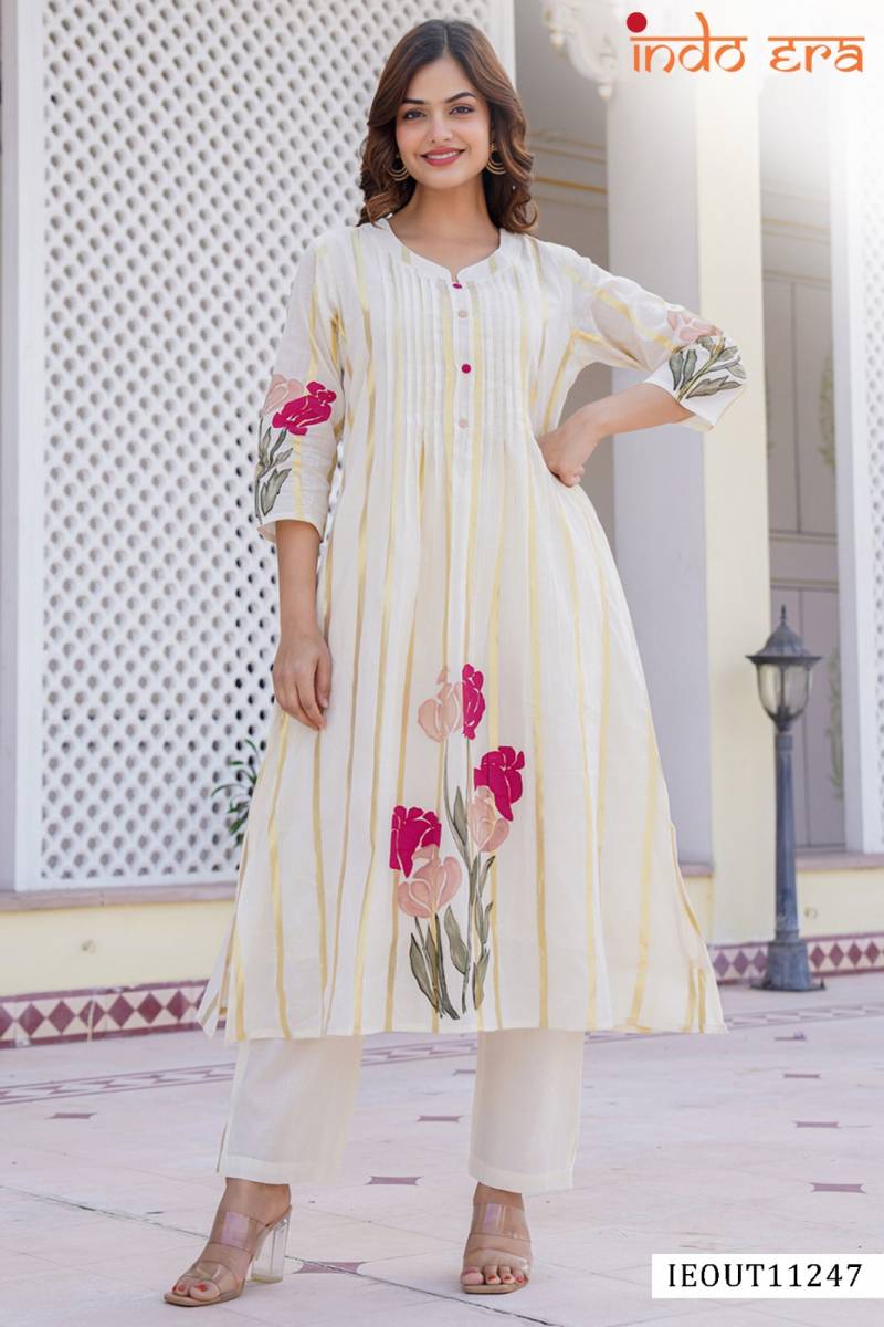 Indo Era 2578 Printed A Line Kurta With Trousers Collection