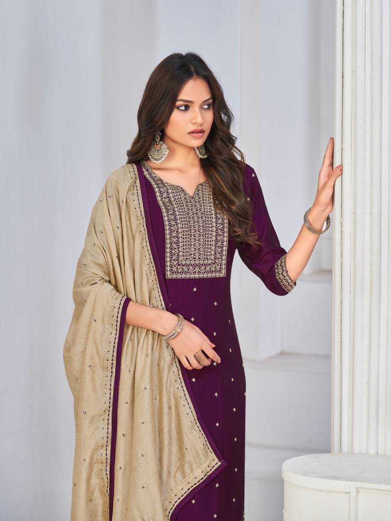 Aanchi Bhoomi Vichitra Silk Casual Wear Readymade Kurti Sets Collection