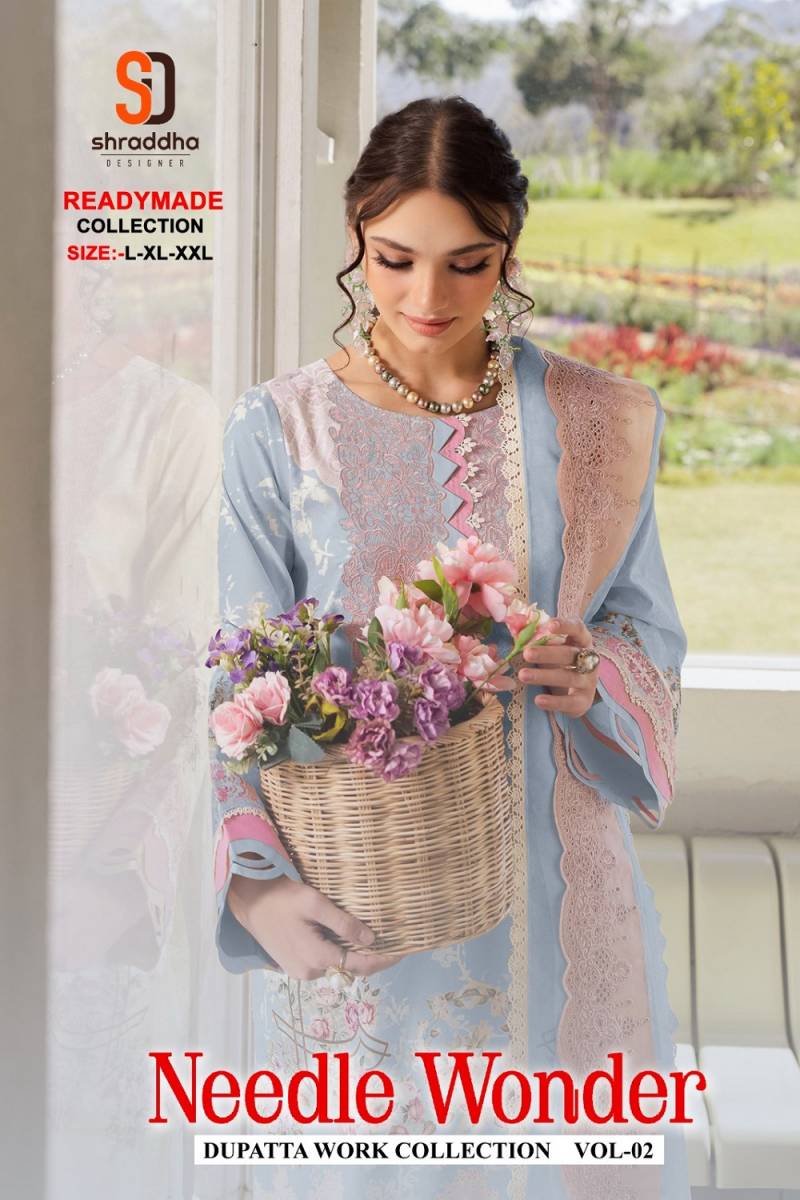 Shraddha Needle Wonder Vol 2 Pakistani Ready Made Suit Collection