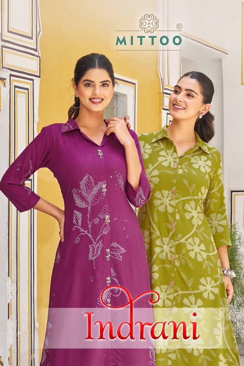 Mittoo Indrani Daily Wear Printed Kurti With Bottom Collection