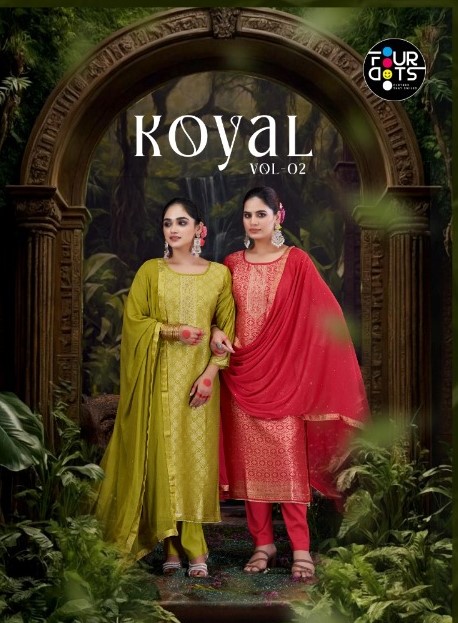 Four Dots Koyal Vol 2 Jacquard Designer Dress Material Collection
