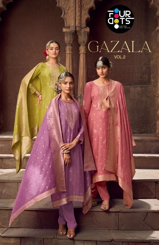 Four Dots Gazala Vol 2 Viscose Designer Dress Material Collection