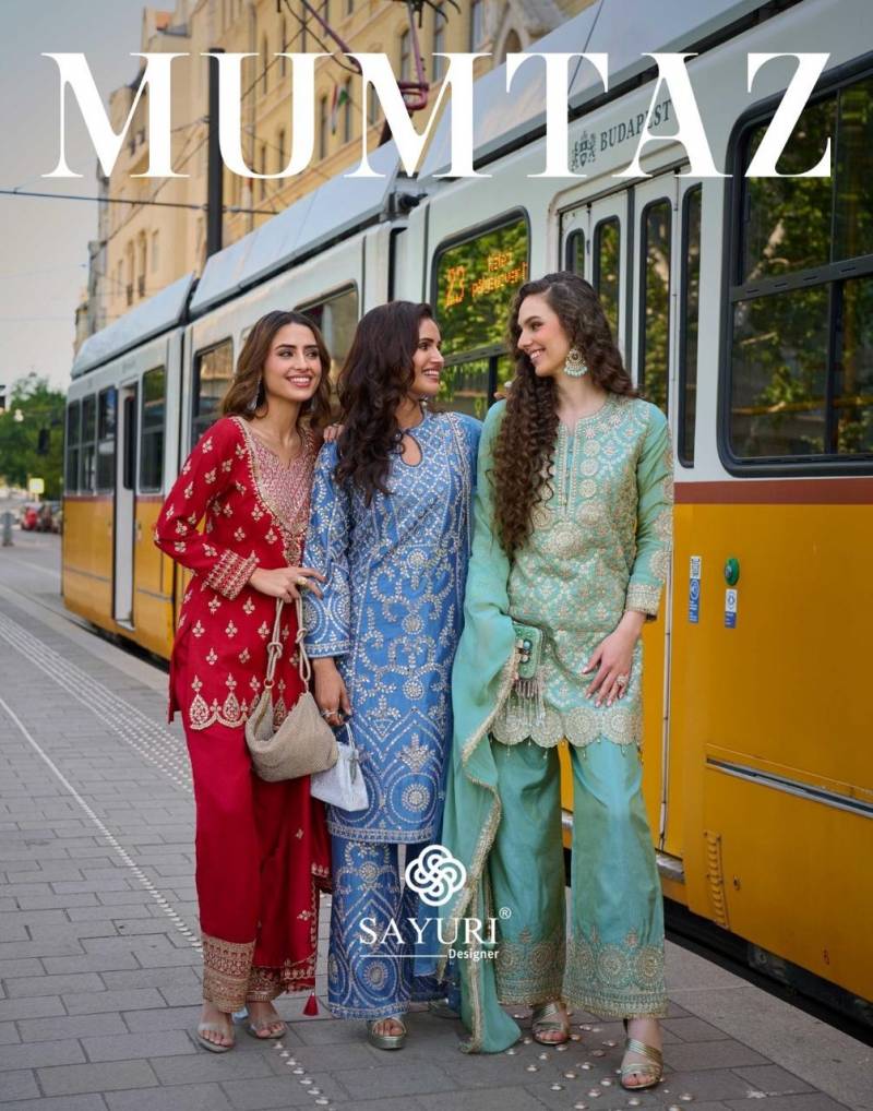 Sayuri Mumtaz Shimmer Silk Designer Salwar Suit Collection