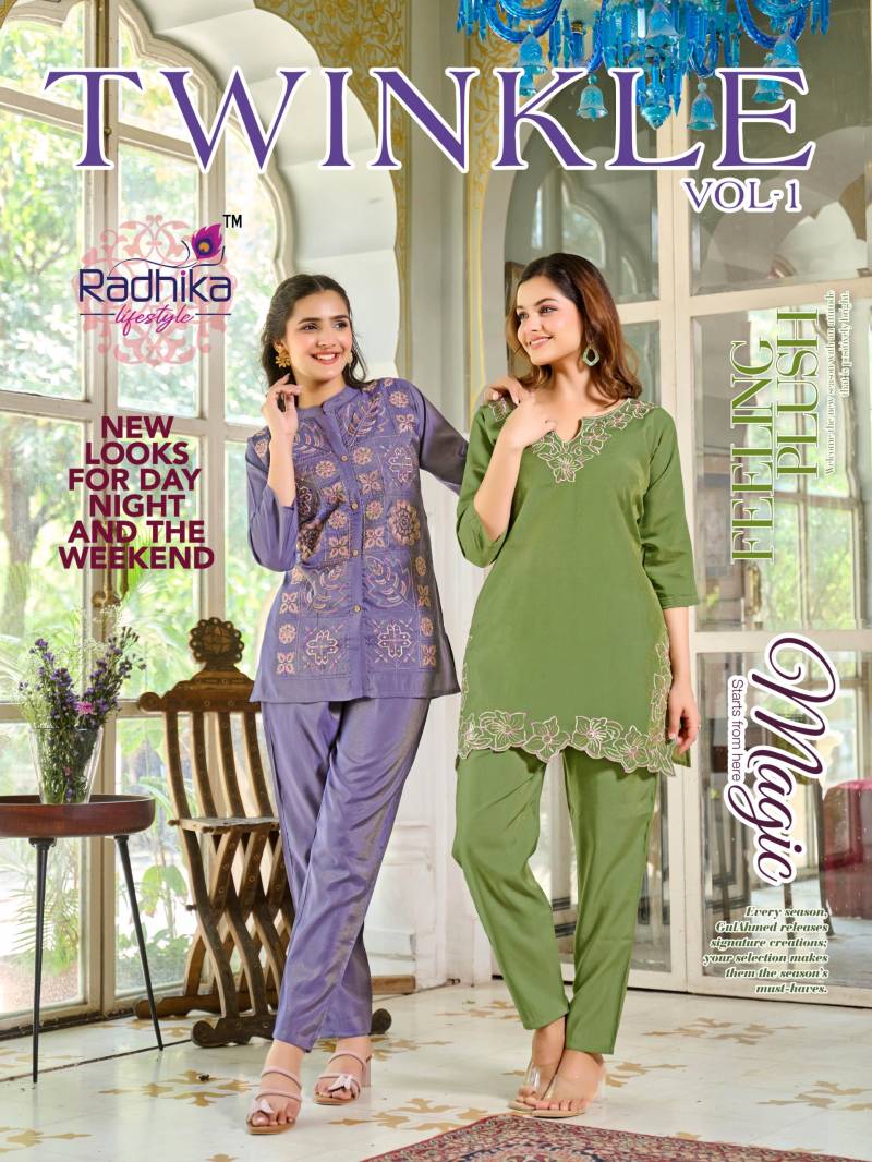 Radhika Twinkle Vol 1 Stylish Designer Co Ord Set Collection