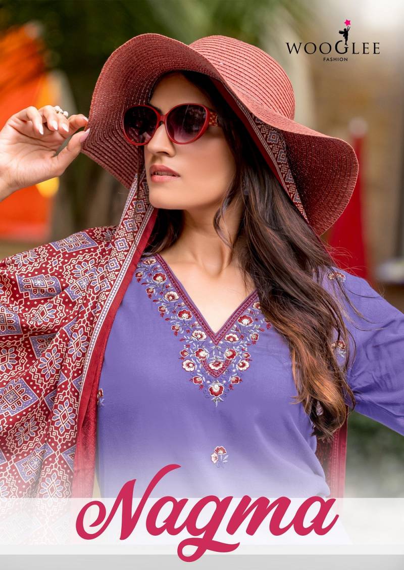 Wooglee Nagma Designer Kurti Bottom With Dupatta Collection