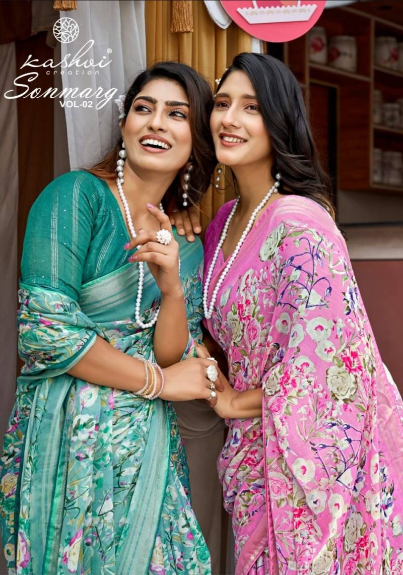 Kashvi Sonmarg Vol 2 Daily Wear Printed Sarees Collection